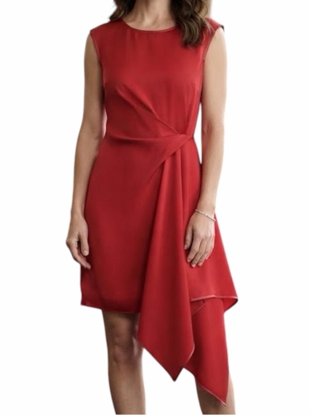 RACHEL RACHEL ROY Chili Red Most Wanted Ruched Cocktail Mini Dress Coquette S